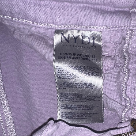 NYDJ Lavender Ami Skinny Jeans with front pocket stitching details. - Picture 5 of 5